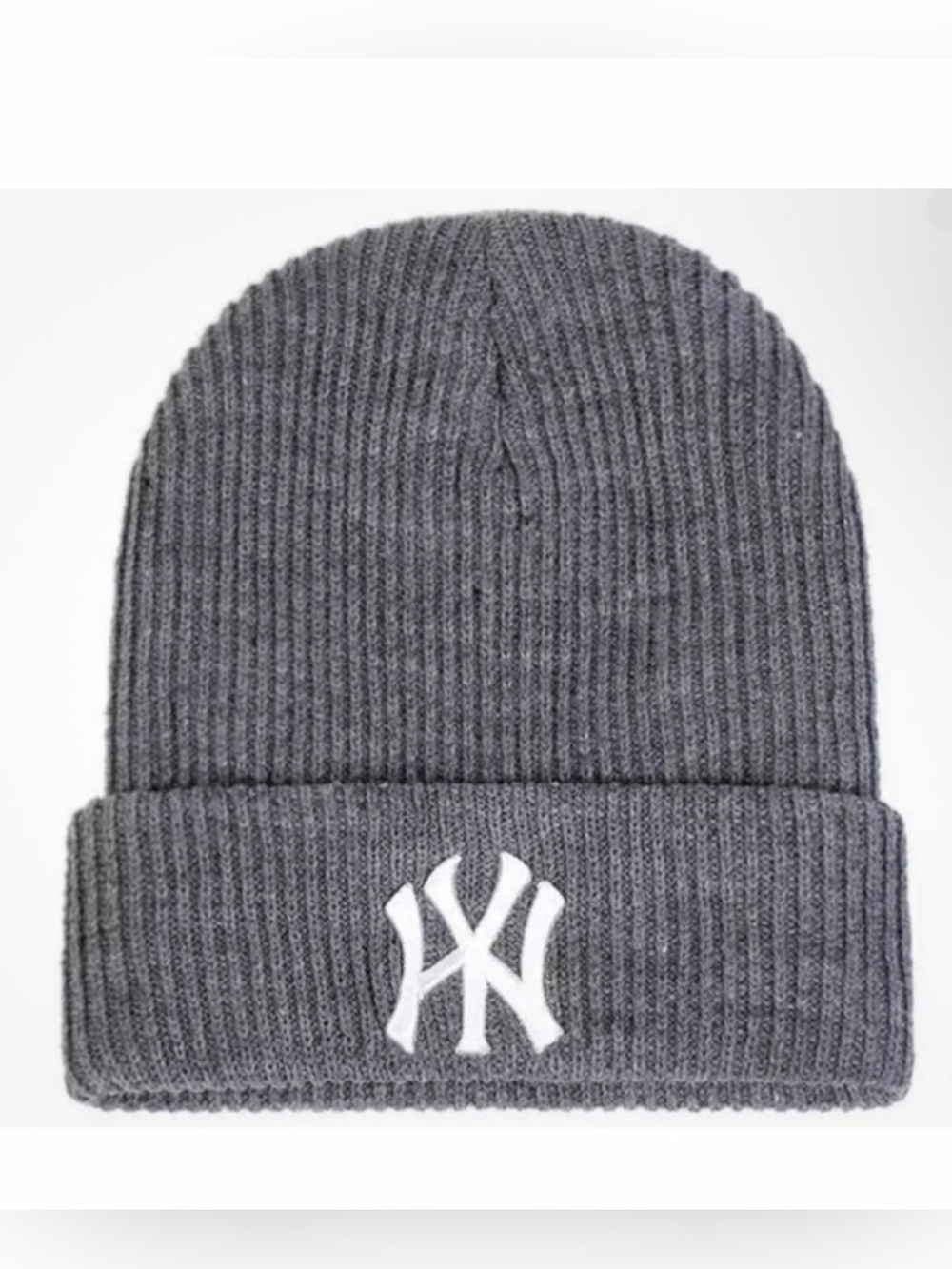47 MLB New York Yankees Brand Cuff Knit Hat Beanie in Heathered Gray NEW